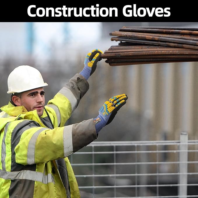 Schwer PRO-SKIN Impact Gloves with ANSI A4 Cut Reistant Protection, Flexible and Comfortable Work Gloves with Grip，Touchscreen, Used for Oil and Gas E&P，Mechanic, Construction, M, PM3900-T