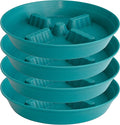 4 Pack Plant Saucer 10 inch, 8 12 14 17 inch, Plant Stand Plastic Plant Saucers for Indoors Outdoor, Heavy Duty Flower Plant Risers for Inside Pots, Pot Saucers for Plants, Grow Bags Saucers