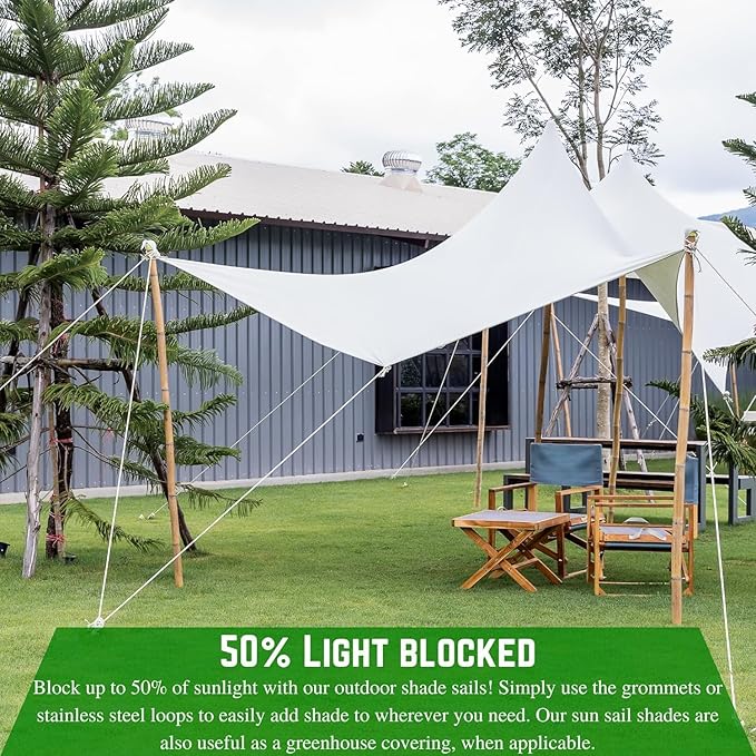 Farm Plastic Supply - White Shade Cloth - 50% - Mesh Fabric for Fence Privacy Screen, Garden Shade, Mesh Fence Screening, Shade Cloth Rolls, Wind Screen (32' x 125')