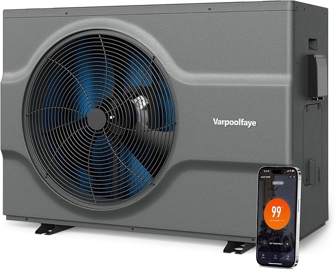 65000 BTU Inverter Electric Pool Heat Pump For Above Ground Pool Heater 21000 Gallons 220v 240v Wifi Control Spa