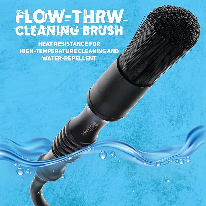 Flow-Thru Automotive Grade Parts Washer Brush with 28-Inch Hose – Cleaning Tool for Precision Parts Washing – Compatible with Parts Washer Nozzle, Ensures Efficient Cleaning