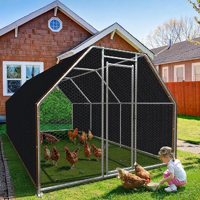 Shade-Cloth 85-90% for Garden Plants 6x10 FT, Black Sun-Block Shade Cover Mesh Tarp with Grommets Sun Shade Canopy for Outdoor Pergola Patio Flower Lawn Kennel Chicken Coop
