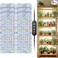 SDOVUERC Full Spectrum 1152 LEDs Grow Lights,60W Plant Grow Lights for Indoor Plants with Daisy Chain Function, Sunlike Spectrum,4/8/12/16/20H Timer for Seed Starting(Pack 6)