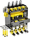 Power Tool Organizer Wall Mount Heavy Duty 130 lbs, 4 Layers Storage Rack with 6 Drill Holders & Battery Storage, Cordless Tool Organizer for Garage, Workshop & Tool Room
