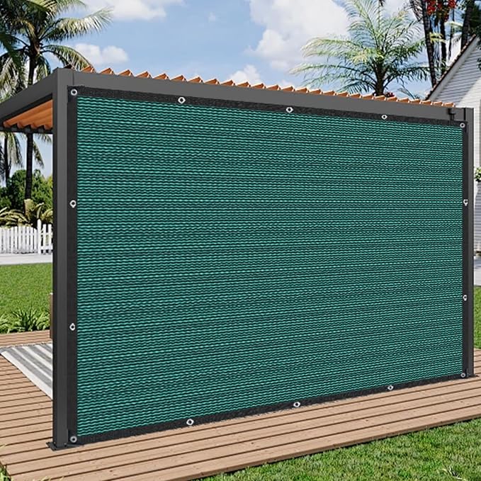 Shade Cloth for Garden,80% Mesh Tarp with Grommets Shade Cloth for Greenhouse,Patio,Vegetables,Plants Cover and Chicken Coops, Shade Net for Outdoor Garden[Green 10×16FT]