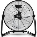 Simple Deluxe 12" 3-Speed High Velocity Heavy Duty Metal Floor Fan, 1800 CFM, 230-Degree Tilt, Powerful Airflow Fan for Home, Bedroom, Residential Use,2-Pack