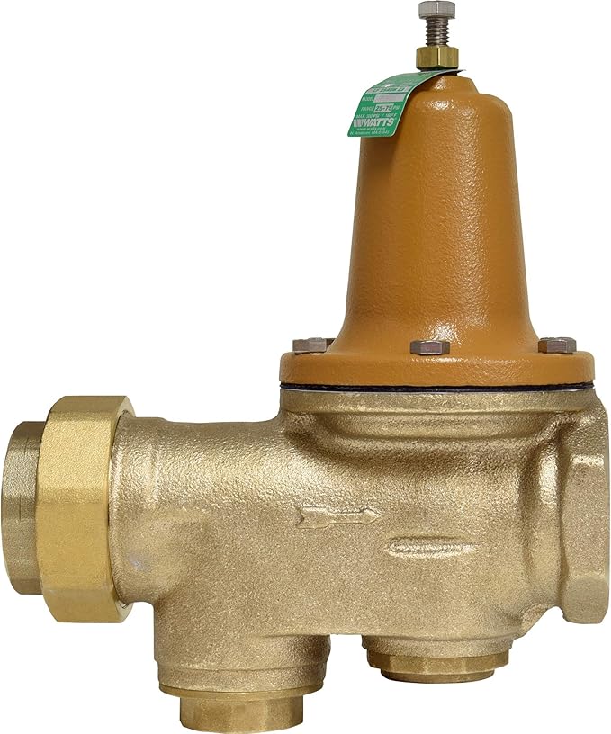 Watts LF25AUB-Z3 Series 2" Lead-Free Cast Copper Silicon Alloy Water Pressure Reducing Valve, NPT Female Union x NPT Female Outlet, SS Seat, Adjustable Pressure 25 to 75 psi, Maximum 300 psi