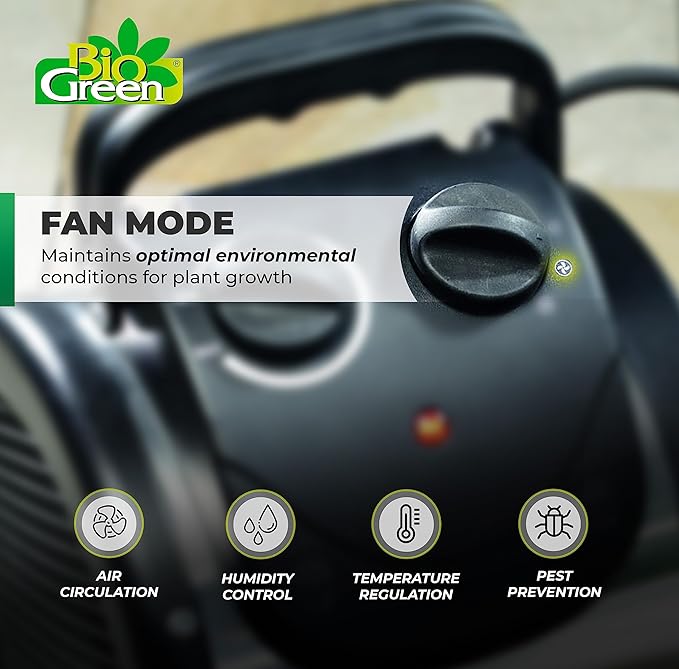 Bio Green PAL 2.0/US Palma BioGreen Basic Electric Fan Heater for Greenhouses, 2 Year Warrenty, 11 x 8 x 12.5" / 280 x 195 x 315 mm