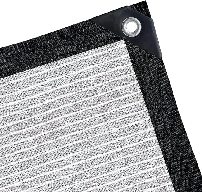 BeGrit Aluminet Shade Cloth 75%-80% Aluminum Shade Cloth Sun Reflective Tarp for Garden, Patio, Greenhouse, Pergola, Car, Kennel Shade 10x20ft