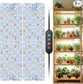 SDOVUERC Full Spectrum 384 LEDs Grow Lights, 24W Plant Grow Lights for Indoor Plants with Daisy Chain Function, Sunlike Spectrum,4/8/12/16/20H Timer for Seed Starting(Pack2)