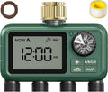 4 Zones Brass Inlet Water Timer for Outdoor Garden Hose, Sprinkler Timer for Garden Faucet with Auto/Manual/Rain Delay Mode, Sprinkler Irrigation Controller for Yard Lawn