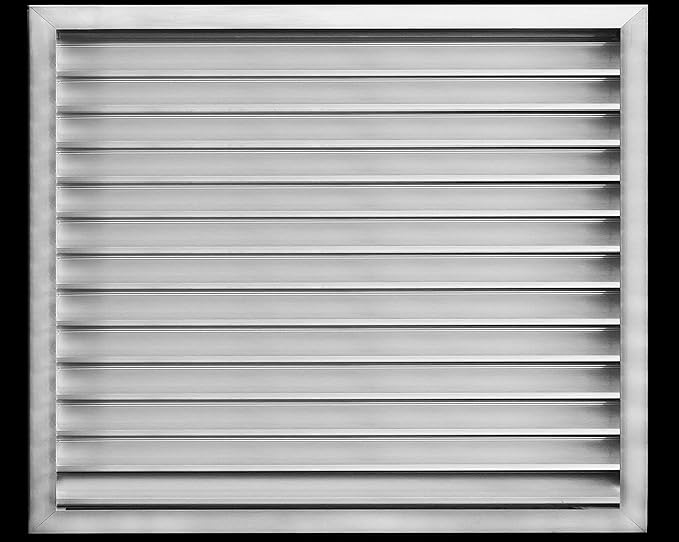 HVAC Premium 28"W x 28"H Aluminum Exterior Gable Louver Vent for Walls & Crawlspace - Weather-Resistant Air Grille with Screen Mesh - [Outer Dimensions 29.75"W x 29.75"H]
