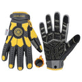 HANDLANDY Winter Cut Resistant Men Impact Resistant Work Gloves, Padded Palm Grip Heavy Duty Working Glove (XX-Large, Yellow)