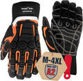 Cestus 3075, Coarse Palm Heavy Duty Work Gloves, ANSI A2 Cut Resistant Impact Gloves for Extrication Construction Demolition