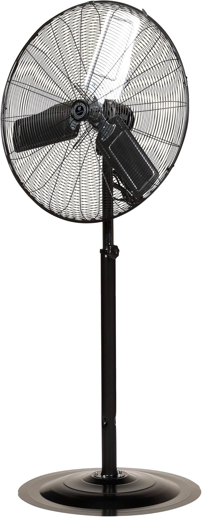 TPI Corporation CACU30-PO 30" High Velocity Oscillating Pedestal Mount Fan for Garage, Commercial, Industrial — 3 Speed 120 Volt Motor, 9' Cordset