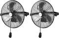 BILT HARD 3000 CFM 14 in. Outdoor Wall Mount Fan, 3-Speed Waterproof Wall Fan Industrial Grade High Velocity Outdoor Fans for Patio, Commercial, Garage, and Gazebo Use- UL Listed, 2 Pack