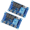 ACEIRMC 2pcs DC 6-30V Timer Relay Programmable Delay Relay Module Cycle Timer with LCD Display / 5V Micro USB, Smart Home Controller