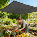 Shade-Cloth 85-90% for Garden Greenhouse Plants 10x16 FT, Black Sun-Block Shade Cover Mesh Tarp with Grommets Sun Shade Canopy for Outdoor Pergola Patio Flower Lawn Kennel Chicken Coop