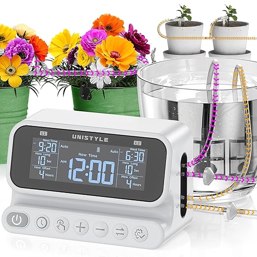 [All-New 2027] 2 Zone Automatic Plant Waterer for Indoor, Unistyle Plant Watering Devices for Potted Plants, Drip Irrigation System with Programmable