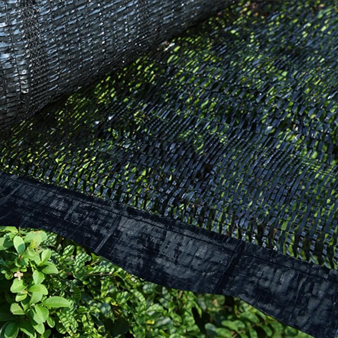Cliselda 30% Black Shade Cloth for Garden, 6 x 50ft UV Resistant Mesh Tarp with Grommets, Durable Sun Shade Netting Sunblock Fabric Plants Cover for Greenhouse, Vegetables and Patio