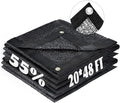 LOVE STORY 20x48FT 55% Black Shade Cloth Sun Shade Net with Grommets Sunblock Net Mesh Tarp for Garden,Plants Cover,Greenhouse and Patio