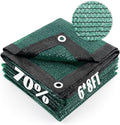 Cool Area 70% Sun Shade Cloth Mesh Tarp with Grommets for Plant Cover 6x8ft Patio Canopy Garden Pergola Greenhouse Car Barn Kennel Dark Green