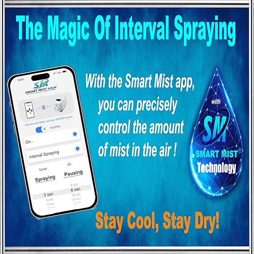 App Controlled High Pressure Misting Mister System Kit 1000 PSI Stainless Steel Tubing DIY Patio Greenhouse (70' w/ 35-.008" Nozzles for Very Hot Dry Climates, Stainless Steel Tubing)