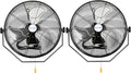 BILT HARD 18 inch Industrial Wall Fan, 4300 CFM, 3-Speeds High Velocity Wall Mount Fan with Sealed Motor, Heavy Duty Metal Barn Fans, 2 Pack
