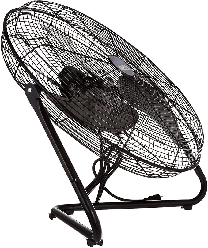B-Air Firtana 20" High Velocity Electric Garage Floor Fan for Industrial and Home Use with 3-Speeds and Tilt Adjustable Fan Head, SAFF-20, Black