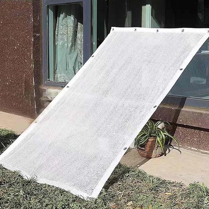 Large Sun Shade Net for Garden 50% UV Protection White Shade Cloth for Greenhouse 3.3'x6.6' 10'x10' 10'x13' 13'x20' 20'x20' Outdoor Sun Shelter for Beach Patio and Backyard(10'x16.5')