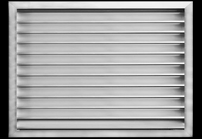 HVAC Premium 30"W x 34"H Aluminum Exterior Gable Louver Vent for Walls & Crawlspace - Weather-Resistant Air Grille with Screen Mesh - [Outer Dimensions 31.75"W x 35.75"H]