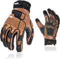 Vgo...…1Pair Leather Heavy Duty Work Gloves,Mechanics Gloves,Water Resistant,Impact Resistant,Anti-Vibration(CA7722WR)