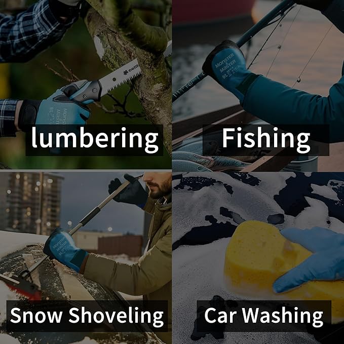 Monster & Master Safety Work Gloves Microfoam Nitrile, Touchscreen with Grip, Ideal for Warehouse, Home, Gardening, Fishing