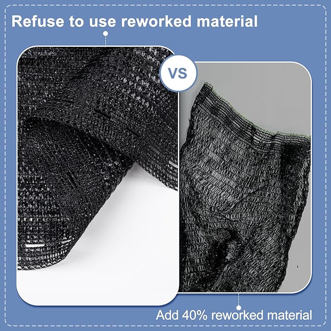 LOVE STORY 6.5x16.5FT 70% Black Shade Cloth Sun Shade Net UV Resistant Mesh Tarp Plant Cover Sunblock Net for Garden,Greenhouse,Vegetables,Flowers