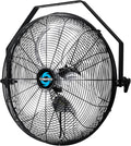 Tornado 18-Inch High Velocity Wall Mount Fan – Industrial Grade Metal Fan with 3-Speed Settings, TEAO Motor, 4150 CFM, OSHA & UL Listed – Ideal for Garage, Shop, Warehouse, Workstation