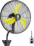 FUGOO 20'' Outdoor Quiet Oscillating Wall Fan With All Sealed Brushless DC Motor,4-Speed Waterproof Outdoor Fan, Heavy Duty Industrial Wall Mount Fans for House,Patios,Commercial,Garage,4000CFM