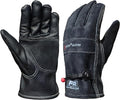 Leather Gardening Gloves for Men, Work Gloves for Welding, Mechanics, Construction, Thorn Proof (Black, X-Large)