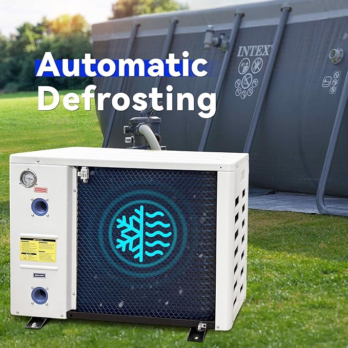 AQUASTRONG Inverter Swimming Pool Heat Pump,Pool Heater for Above Ground and Inground Pool Heating Smart WiFi Control and Cooling Pool Heater Pools Up to, 7500 Gallons