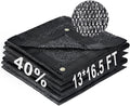 LOVE STORY 13x16.5FT 40% Black Shade Cloth Sun Shade Net with Grommets Sunblock Net Mesh Tarp for Garden,Plants Cover,Greenhouse and Patio