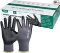 Kebada W5-60 Pairs Bulk Safety Work Gloves Foam Nitrile Coated, Seamless Knit Nylon Glove with Grip, Ideal for Mechanic, Warehouse, Construction & Gardening, X-Small