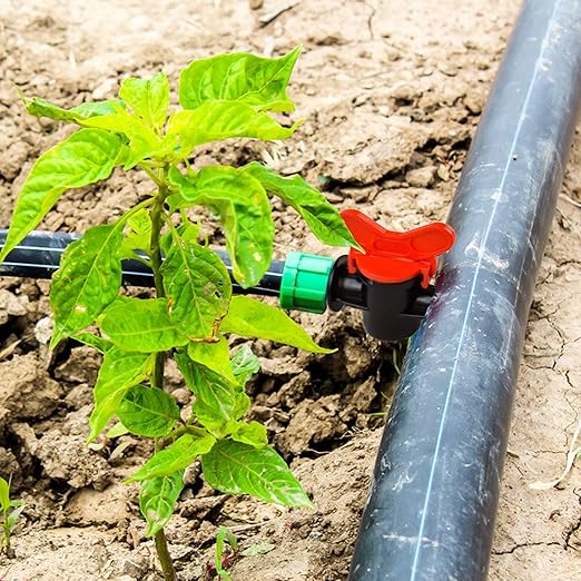 Kalolary 20PCS Drip Irrigation Switch Valves, 1/2" in-Line Ball Shut Off On Valve Barbed Tee Straight Valves for 16mm Tube 1/2 Inch Barbed Valves Gate Irrigation Fittings for Pipe Connection System