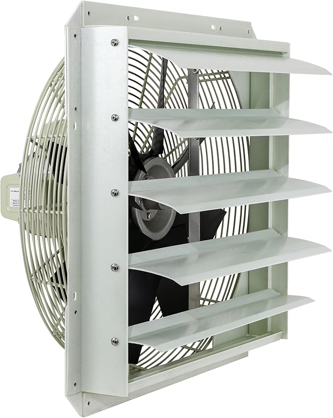 iLiving 18-Inch Corrosion Resistance Shutter Exhaust Fan, Single Speed