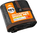 90% Shading Rate 12'x16' Black Shade Cloth,UV Resistant Durable Mesh Tarp with Grommets&Reinforced Edges, Shade Net Using for Plants Cover, Greenhouse, Dog Kennel, Patio, Chicken House