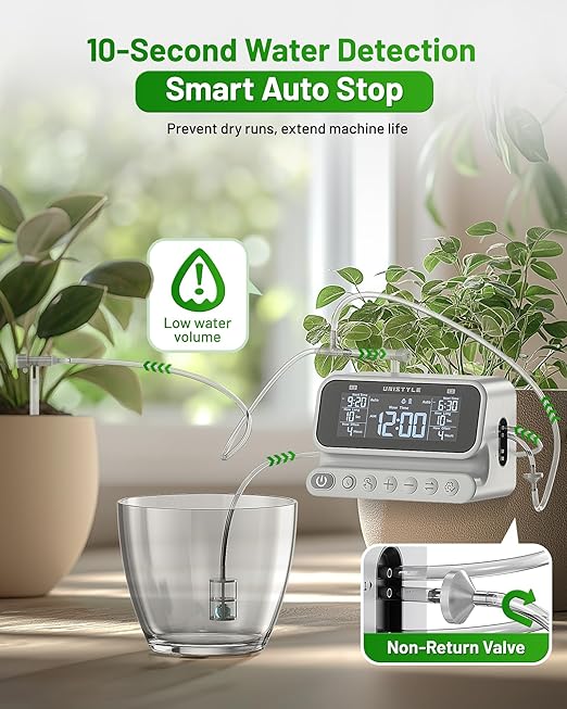[All-New 2027] 2 Zone Automatic Plant Waterer for Indoor, Unistyle Plant Watering Devices for Potted Plants, Drip Irrigation System with Programmable