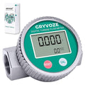 Waterproof 3/4 Inch Digital Water & Fuel Flow Meter, EMI Protection, 1-13.2 GPM Inline NPT Thread Fuel Meter for Water, Diesel, Gas Oil, Gasoline, Kerosene, Methanol, and Other Liquids