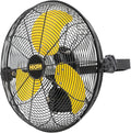 HiCFM 2600 CFM 14 inch Outdoor Wall Mount Fan, 3-Speed High Velocity Weatherproof Wall-Mounted Fans with IP44 Motor and Manual GFCI Plug for Patios, Greenhouse, and Gazebo - UL Listed