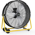 CCGIRU 24 Inches High Velocity Drum Fan, Heavy Duty Industrial Fan with UL Certification, 3 Speed, 8500 CFM, 360°Adjustable Tilting, Suitable for Garages, Store, Warehouses and Patio