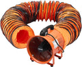 VEVOR Portable Ventilator with Hose, 2 Speed, 12 Inch Utility Blower Exhaust Fan with 33ft Flexible Duct, 367W 2894CFM High Velocity Industrial Air Mover for Extraction and Ventilation