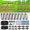 243FT Drip Irrigation Kit, Drip Irrigation System with 1/2'' Hose1/4 Drip Irrigation Tubing, 2025New Quick-Connect, Three Adjustable Nozzle Types for Garden Greenhouse Flower Bed Patio Lawn