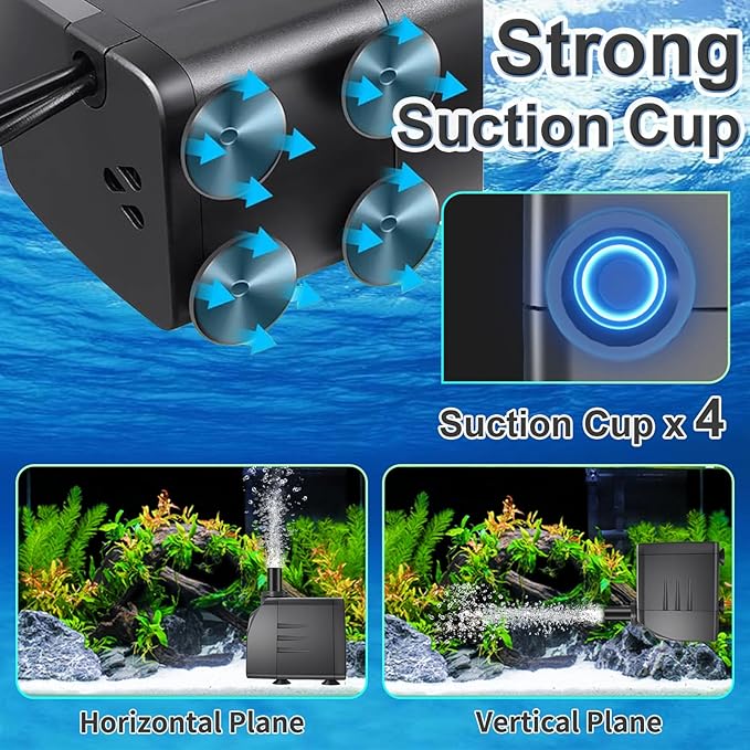 SongLong 160GPH(600L/H) 6ft Power Cord Submersible Pump, Water Pump with 4ft Lift for Fountains, Ponds, Aquariums & Hydroponics.